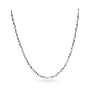 Колье Box Chain из желтого золота и серебра (1.7 мм)