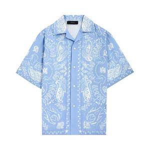 Рубашки на пуговицах Amiri Bandana Watercolor Camp Shirt 'Cerulean'