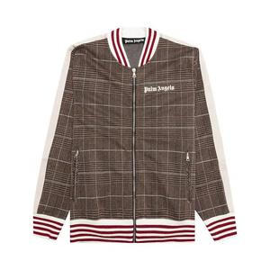 Куртка-бомбер Palm Angels Bomber Track Jacket 'Коричневый/Белый'
