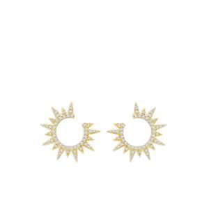 Серьги Starburst из желтого золота с бриллиантами