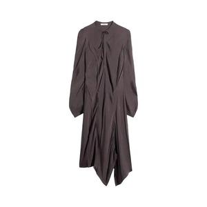 Платья миди Lemaire Creased Bias Dress 'Глянцевый коричневый'