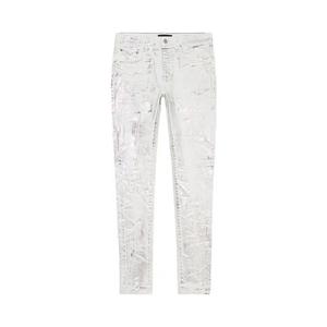 PURPLE BRAND фольгированная отделка узкие джинсы «White»