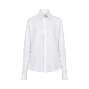 Рубашки на пуговицах Balmain Embellished Poplin Shirt 'Белый'
