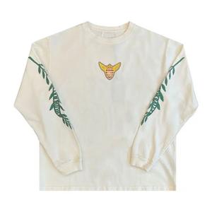 Футболки с длинным рукавом Rhude Tripoli Wreath Long-Sleeve Tee 'Vintage White/Green/Blue'