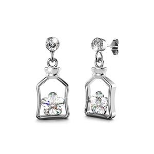 Серьги Cutie Star с кристаллами SWAROVSKI® - белое золото/прозрачный