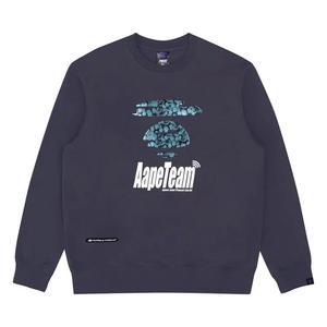 Свитшоты AAPE Moonface Puff Graphic Sweatshirt 'Серый/Фиолетовый'