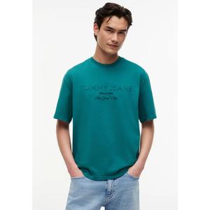 Оверсайз футболка с классическим тональным логотипом - Tommy Jeans