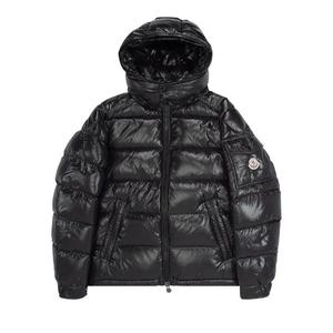 Пуховики Moncler Maya Пуховик с капюшоном блестящий 'Черный'