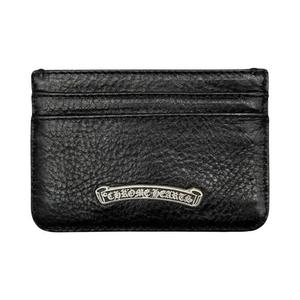 Держатели карт Chrome Hearts Scroll Leather Cardholder 'Черный'