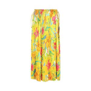 Юбки Balenciaga Floral-Print Pleated Drawstring Midi Skirt 'Желтый'