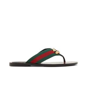 Сандалии Gucci Wmns GG Web Sandal 'Black Green Red'