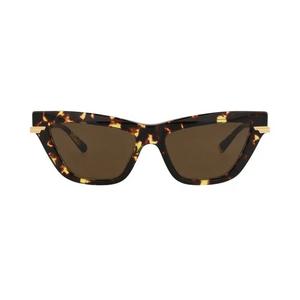 Bottega Veneta Cat Eye Sunglasses 'Гавана/Золотой/Коричневый'