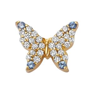 Подвеска Butterfly из желтого золота с сапфирами и бриллиантами