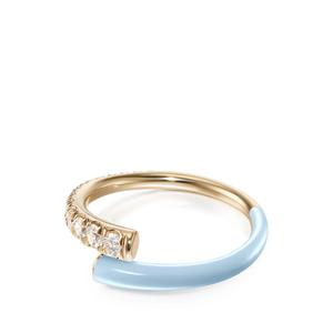 Кольцо Pastel Blue Lola Pinky из желтого золота
