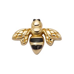 Подвеска Honeybee из желтого золота с эмалью