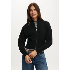Вязаный бомбер с молнией Lotus Cinched Zip Knit