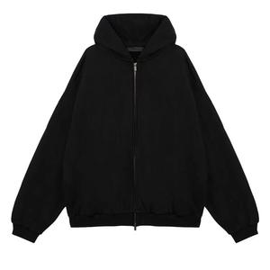 Толстовка на молнии Fear of God Essentials Heavy Fleece Full Zip Hoodie 'Черный'