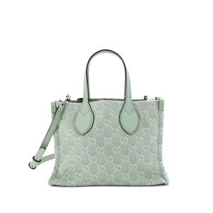 Сумка-тоут Ophidia Shopping GG Denim среднего размера