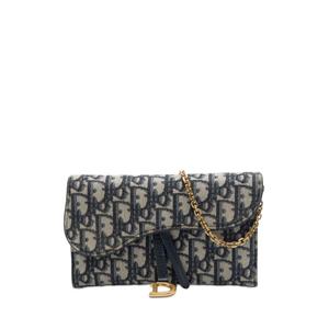 Сумка через плечо Oblique Canvas Saddle Wallet On Chain (2019 год)