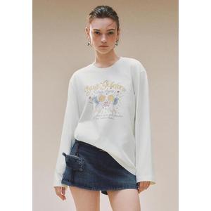 Футболка Stay Golden Double Cupid с опущенным плечом из хлопка и лиоцелла