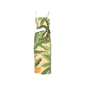 Платье миди Fruit Banana Leaves с вырезами