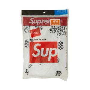 Нижнее белье Supreme x Hanes Bandana Boxer Briefs (2 упаковки) 'White'