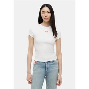 Логотипная облегающая футболка с ребристой текстурой - Tommy Jeans