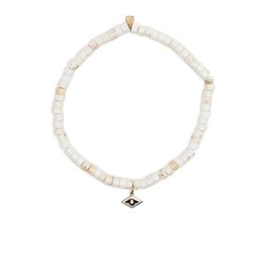 Браслет Evil Eye из желтого золота с бусинами