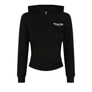 Молнии Balenciaga Cropped Knotted Zip Up Hoodie «Washed Black/White»