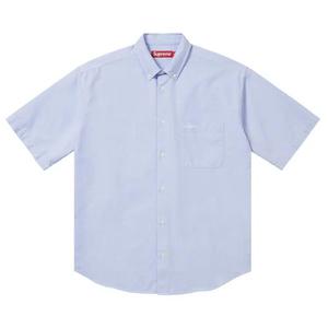Рубашки на пуговицах Supreme Loose Fit Oxford Short-Sleeve Shirt 'Light Blue'
