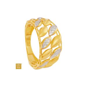 HABIB Oro Italia 916 Желтое и белое золото Кольцо GR60490925(YW)-BI (22K золото)