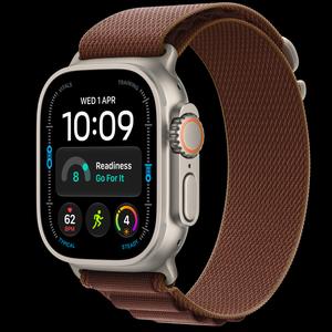 Apple Watch Ultra 4 49 мм, GPS + Cellular, титан, Natural, ремешок Burgundy Alpine Loop