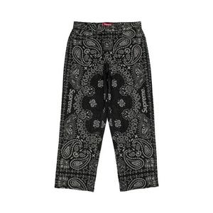 Джинсы Supreme Bandana Jacquard Baggy Jean 'Черный'