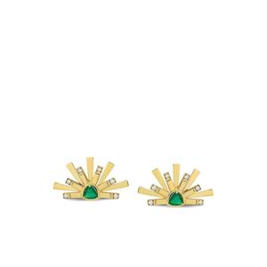 Серьги Sun Emerald из желтого золота с изумрудами