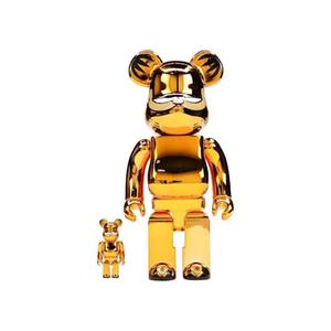 Фигурки BE@RBRICK Garfield 100% и 400% Набор 'Золотой хром'
