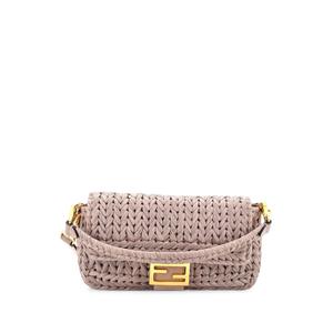 Сумка на плечо Baguette NM из рафии среднего размера