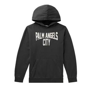 Худи Palm Angels City Hoodie 'Темно-серый Белый'