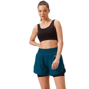 Шорты для бега Clovia Snug Fit Active High Rise в бирюзовом цвете