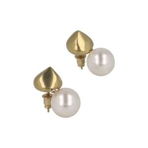 Серьги Ferragamo Sculptural Faux Pearl Earrings 'Gold'