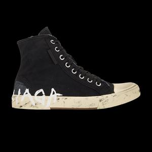 Кроссовки Balenciaga Wmns Paris Graffiti High-Top Sneaker 'Black White'