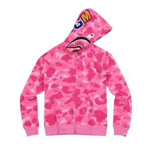 Толстовки на молнии BAPE ABC Camo Shark Full Zip Hoodie 'Розовый'