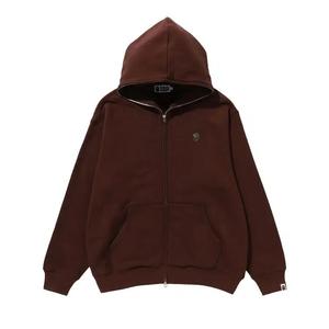 Толстовки на молнии BAPE Metal One Point Full Zip Hoodie 'Brown'