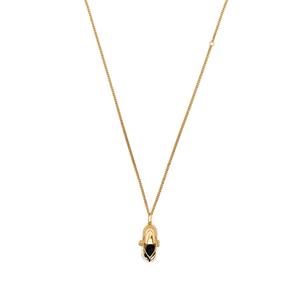 Колье Capsule Crystal из позолоченного серебра с турмалином