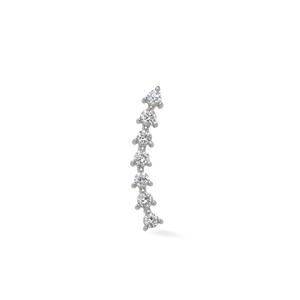 Серьга Modernist Linear из белого золота с бриллиантами