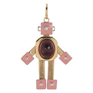 Подвеска Bespoke Robot из желтого золота с турмалином и бриллиантами