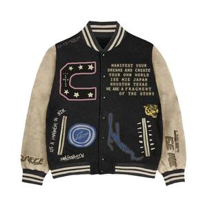 Бомберы Cactus Jack от Travis Scott For Fragment Manifest Letterman Куртка 'Черный'