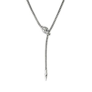 Серебряное колье Naga Lariat с сапфирами