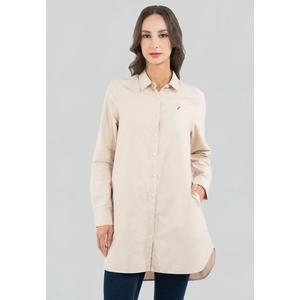 Polo Haus - Женское оксфордское платье-рубашка с длинным рукавом WBSD008C