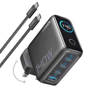 Anker Зарядное устройство (140 Вт, 4 порта, PD 3.1) - черный