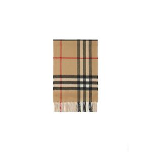 Женский кашемировый шарф в контрастную клетку, Archive Beige/Natural White, 8059280